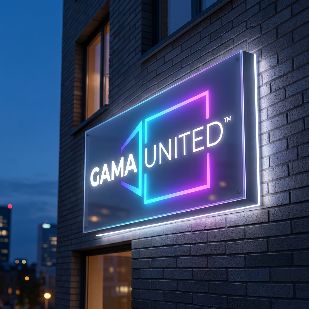 Light box / backlit film sa logotipom — Gama United
