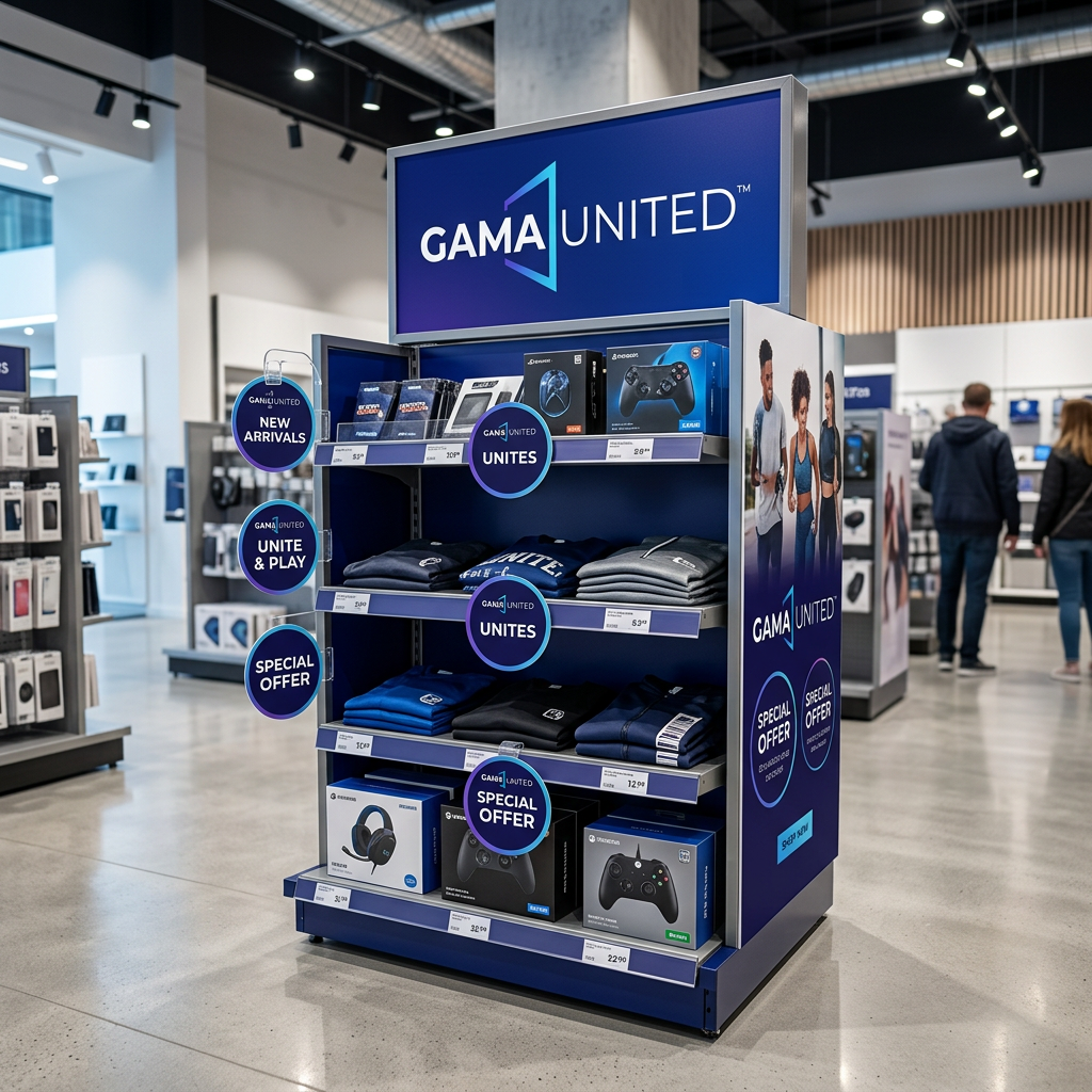 POS / promo display sa logotipom — Gama United