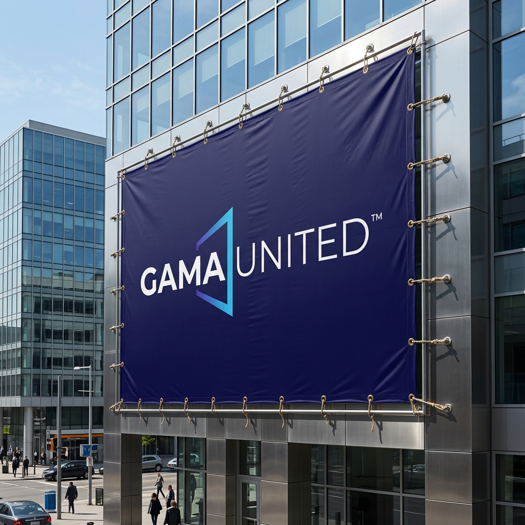 PVC baneri sa logotipom — Gama United