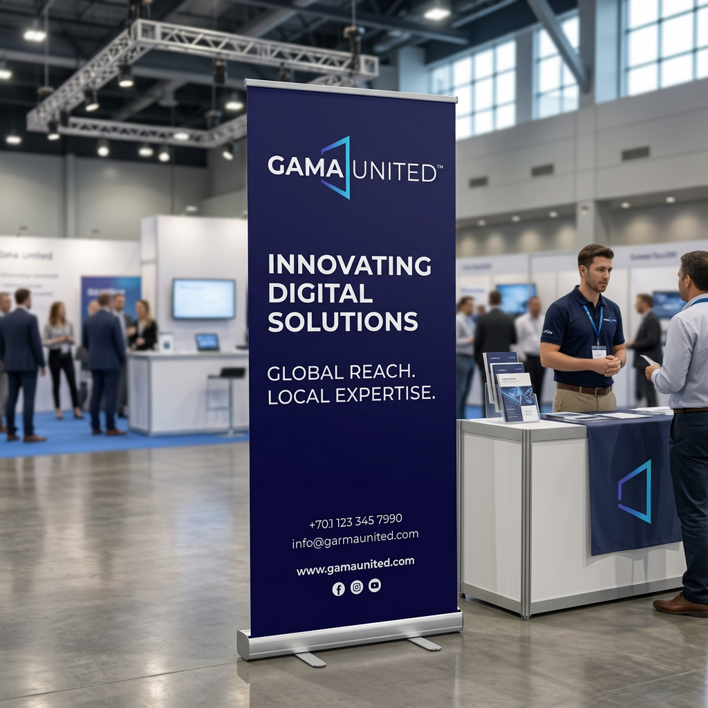 Roll-up baneri sa logotipom — Gama United