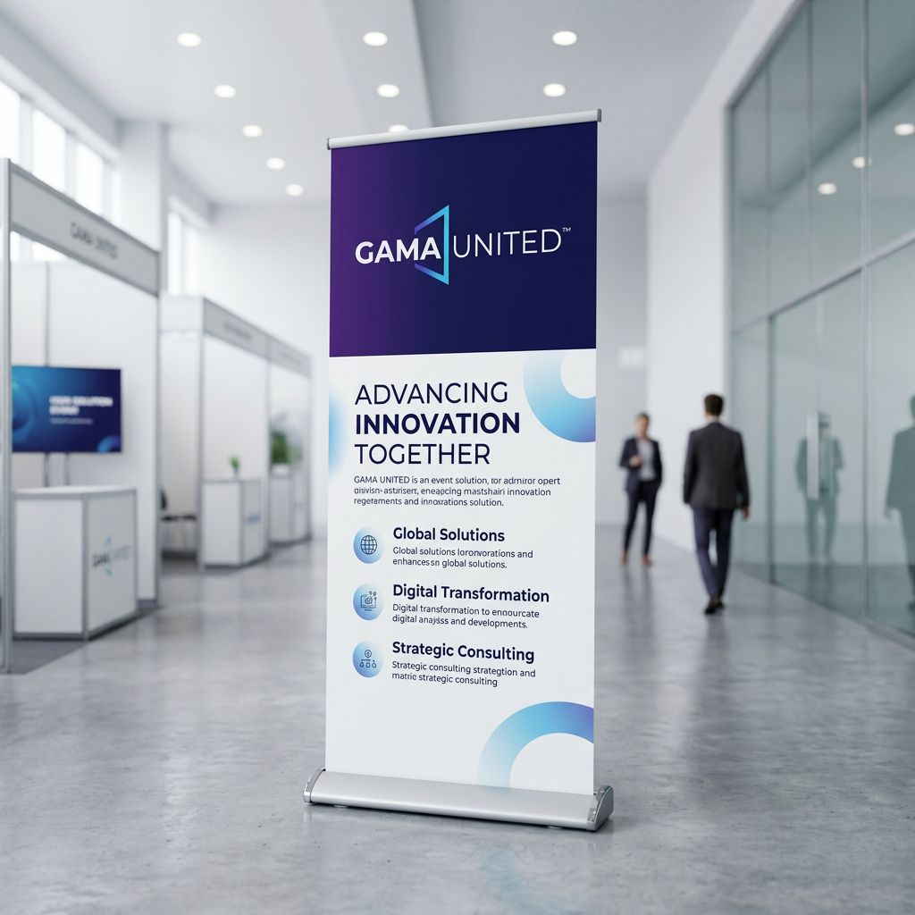 Roll-up baneri sa logotipom — Gama United