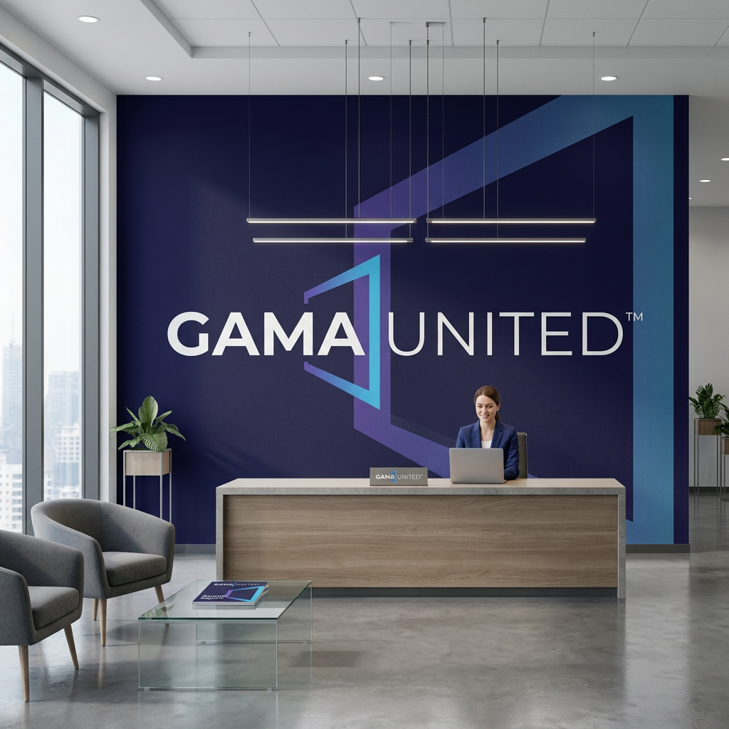 Zidne tapete i wall graphics sa logotipom — Gama United